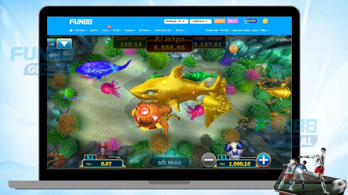 Trải nghiệm Fun88 Bắn cá có đồ họa đẹp mắt