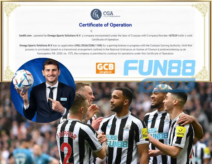 Fun88 có hồ sơ pháp lý minh bạch và là nhà tài trợ cho nhiều CLB quốc tế nổi tiếng