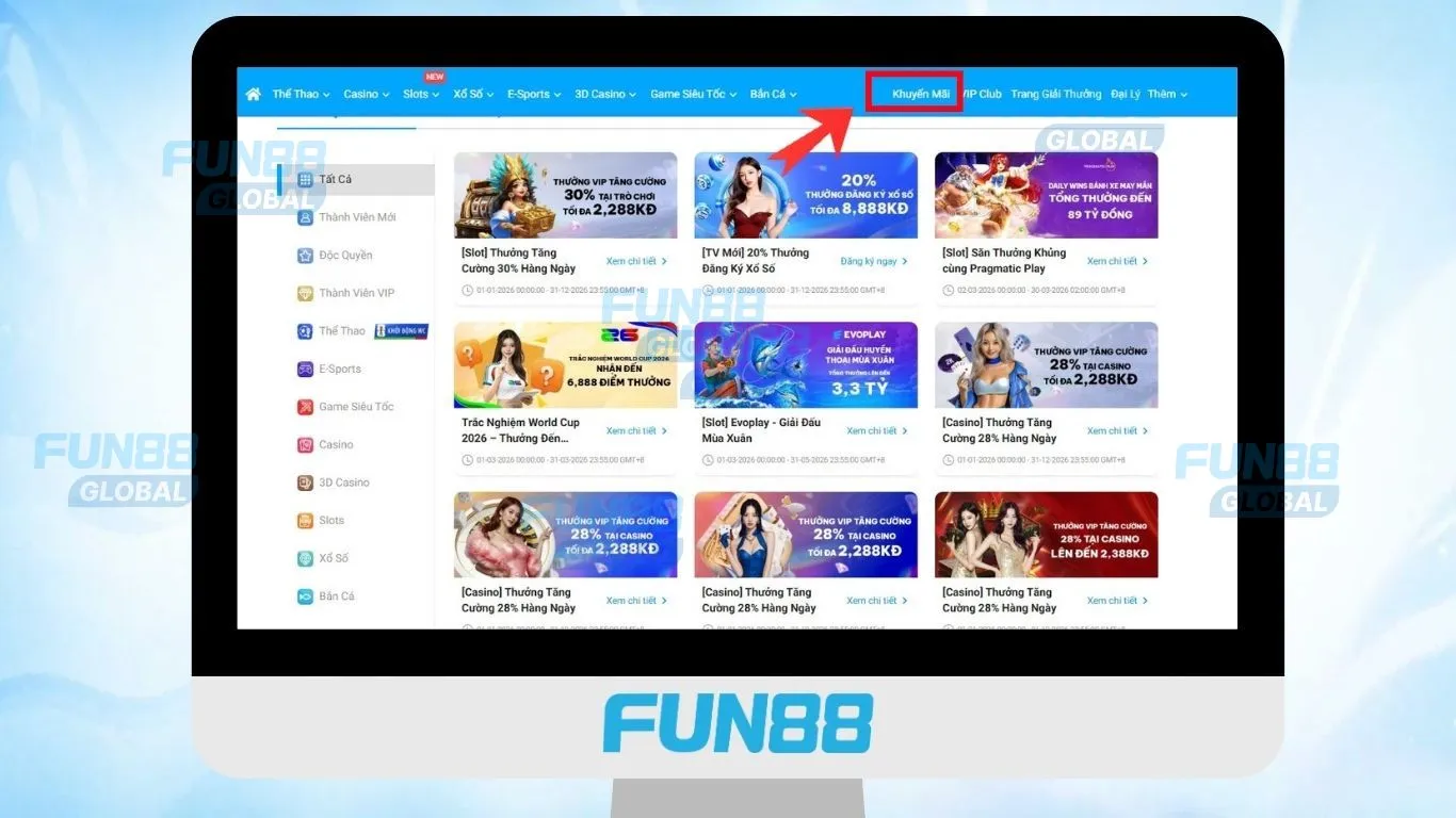 Mục nhà cái khuyến mãi Fun88