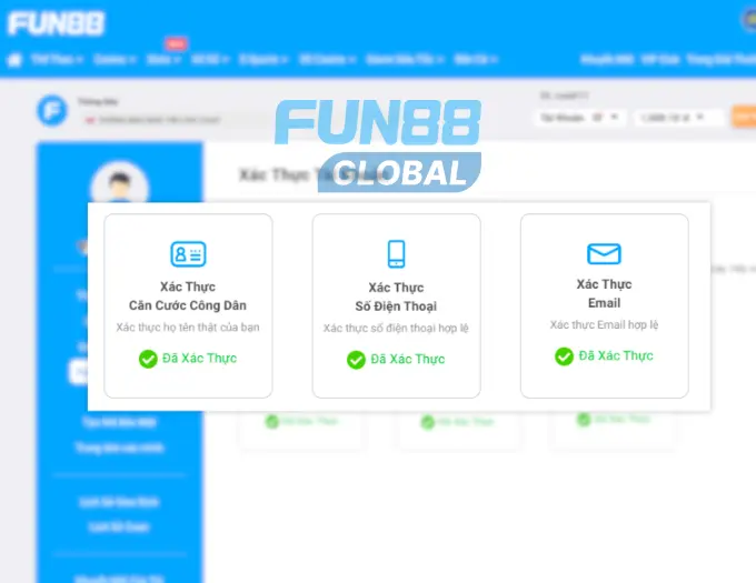 Tài khoản sau khi đã được xác minh KYC thành công
