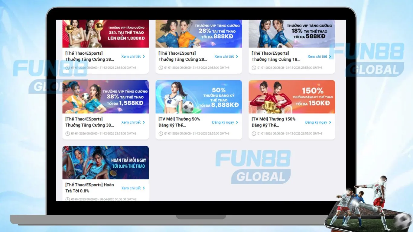 Thưởng cá cược điện tử lên tới 30% tại Fun88 Esports